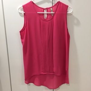 Pink Sleeveless Blouse